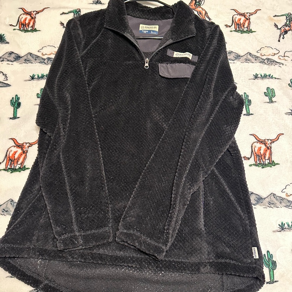 Magellan Outdoors Black Fleece Jacket